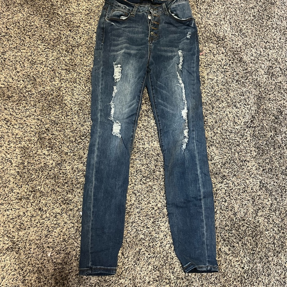 Hot kiss, highest rise skinny ankle jeans. size 7
